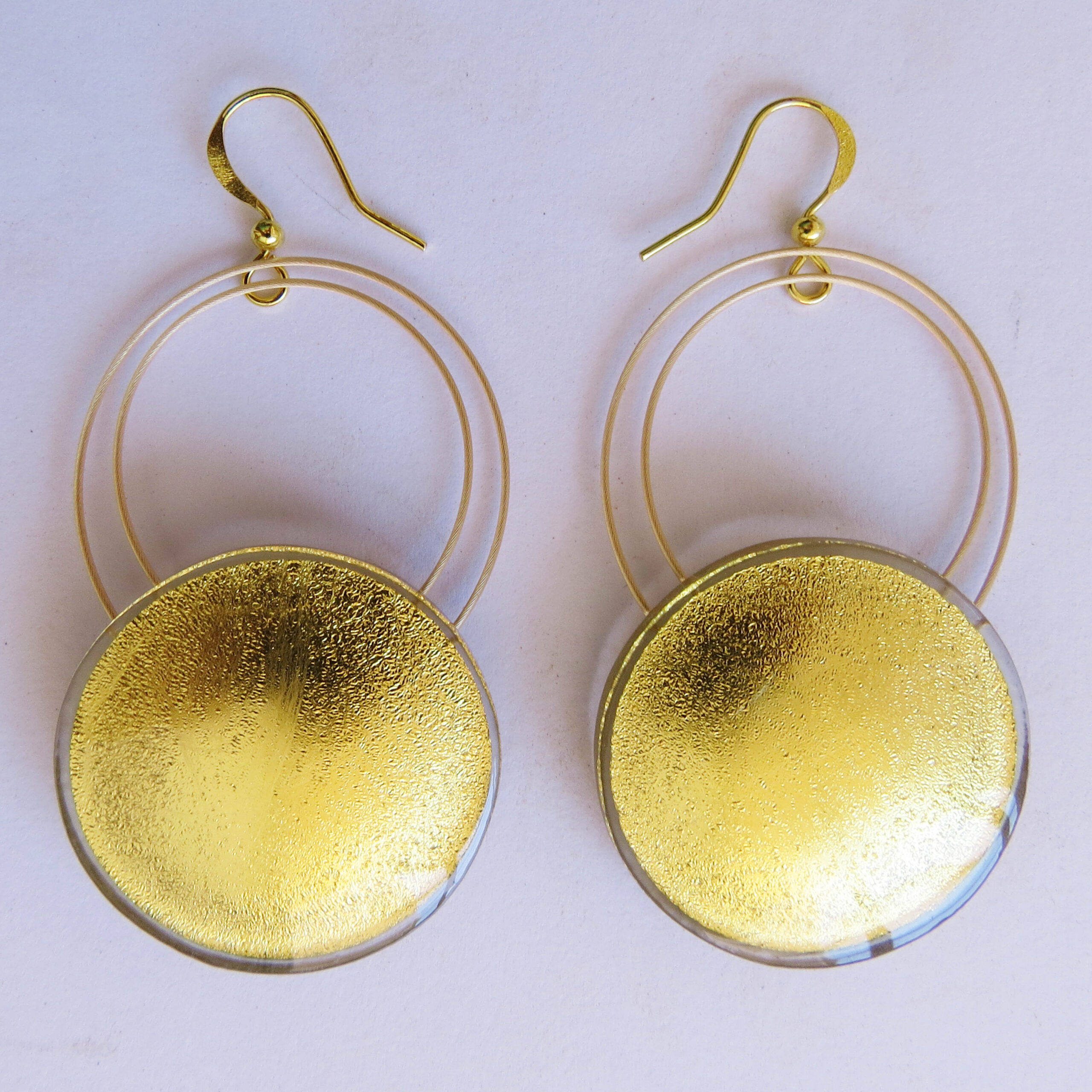 Sun hanging earrings 3 cm (S3EH)