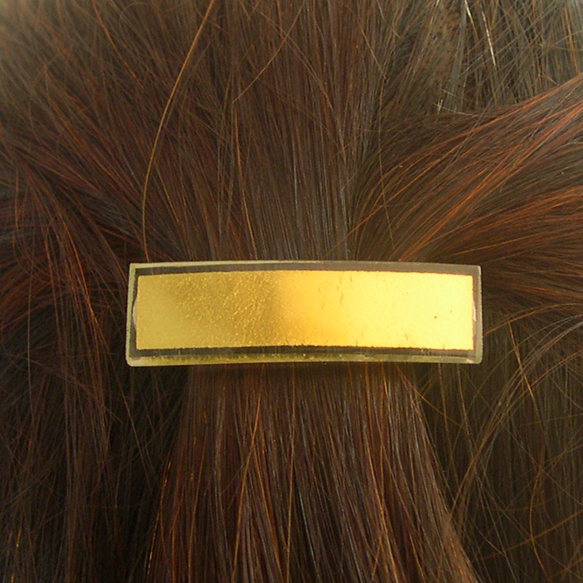 Small rectangular hair clip (L4H) 4.2 x 1.1 cm