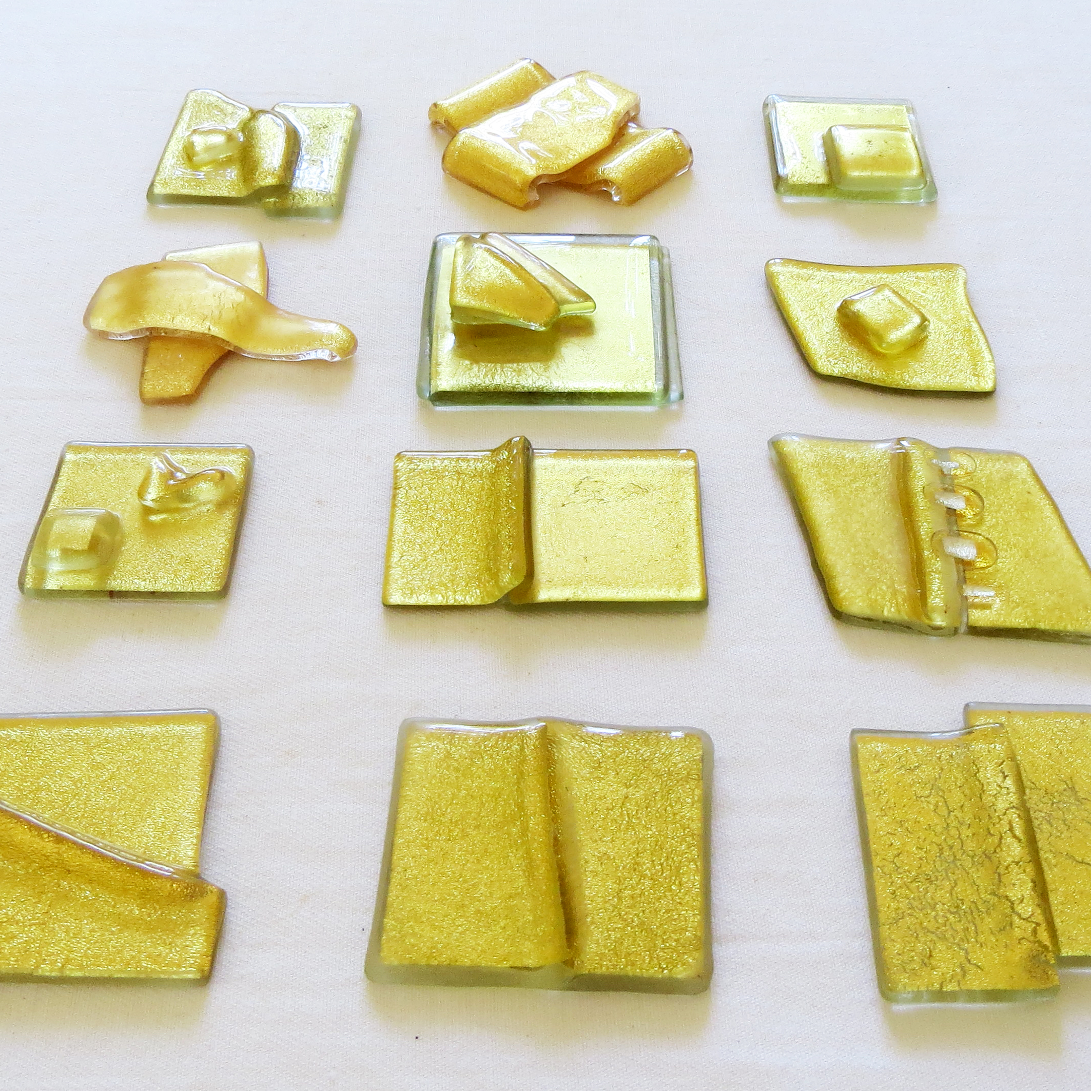 Various Gold Creation cuff bracelet tops (K5A), single pieces, they still have to get glued on a gold plated brass or sterling silver cuff.
